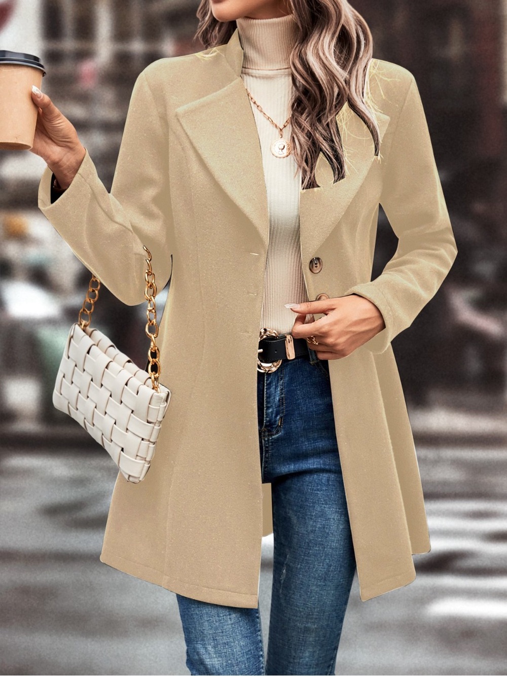 Button Up Longline Coat - Picture 9 of 12